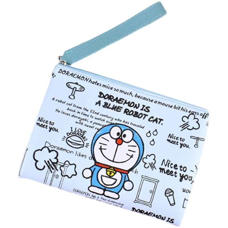 卡通化妆包大容量便携手腕包卫生巾收纳袋A5票据证件资料袋拉链袋,淘宝优惠券,粉丝福利购,淘宝优惠卷