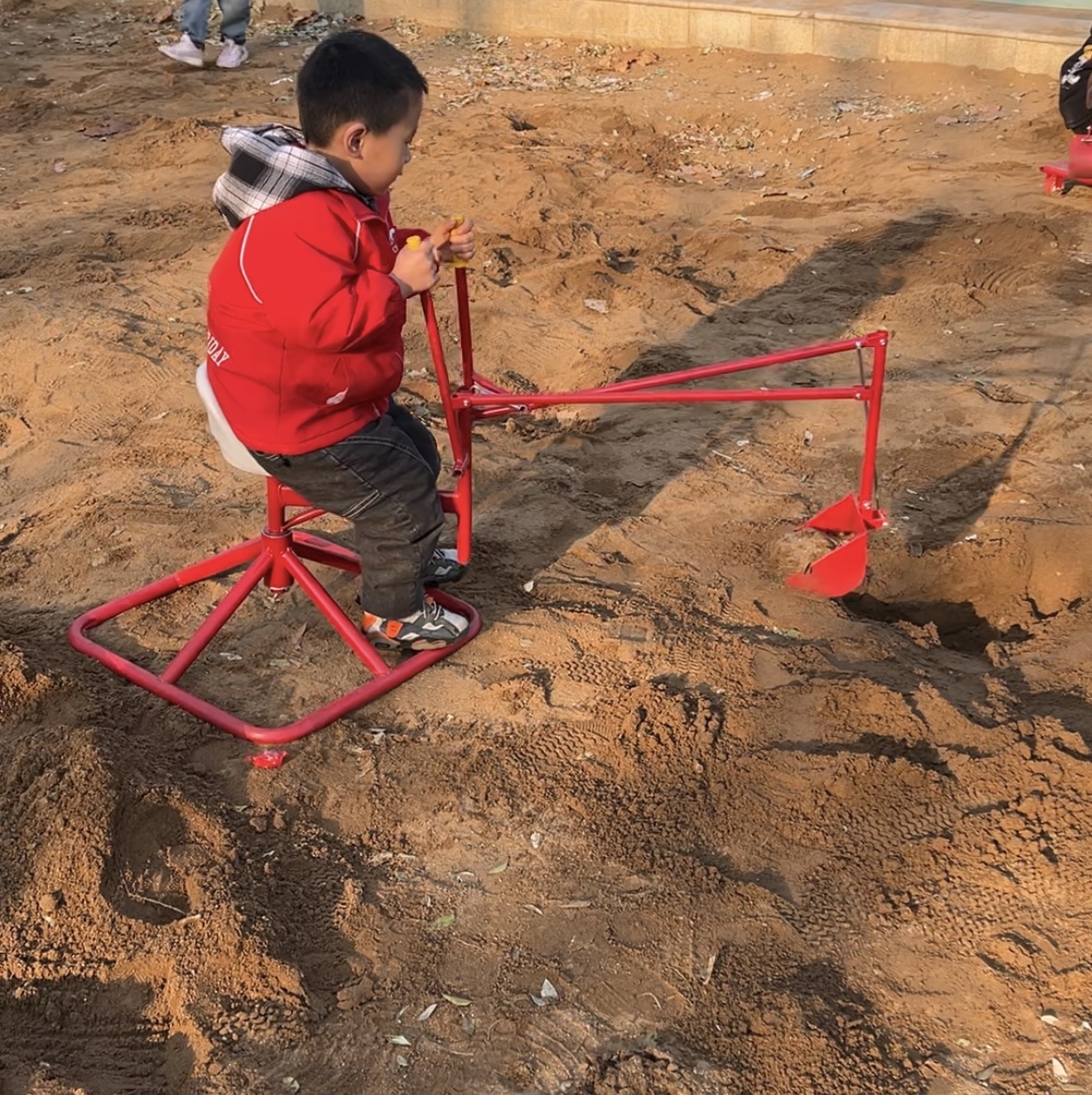儿童挖掘机挖沙挖土车4-18岁幼儿园玩具游乐场挖掘机可旋转360度 - 图1