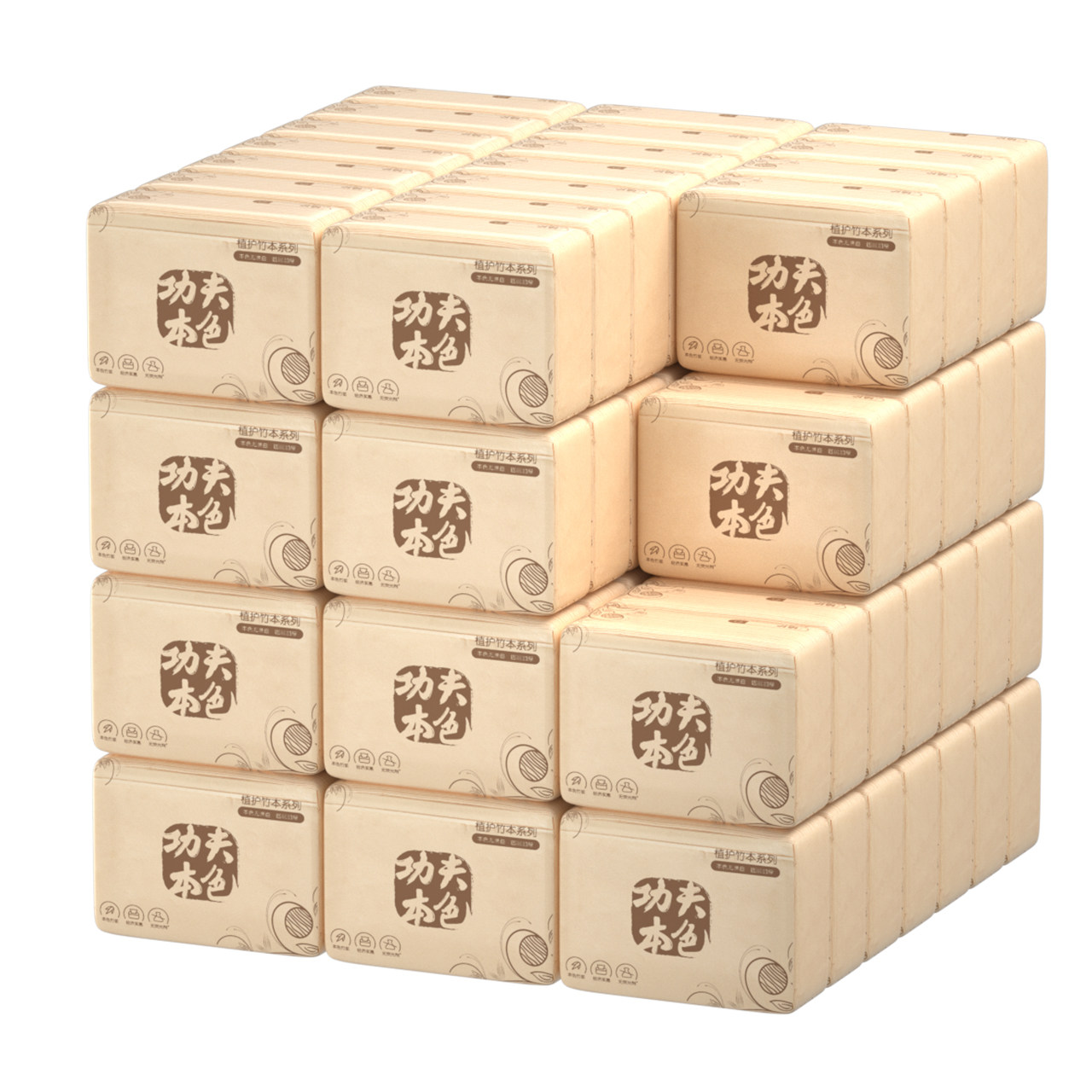 【买3送10包】植护本色家用整箱抽纸 植护优真抽纸