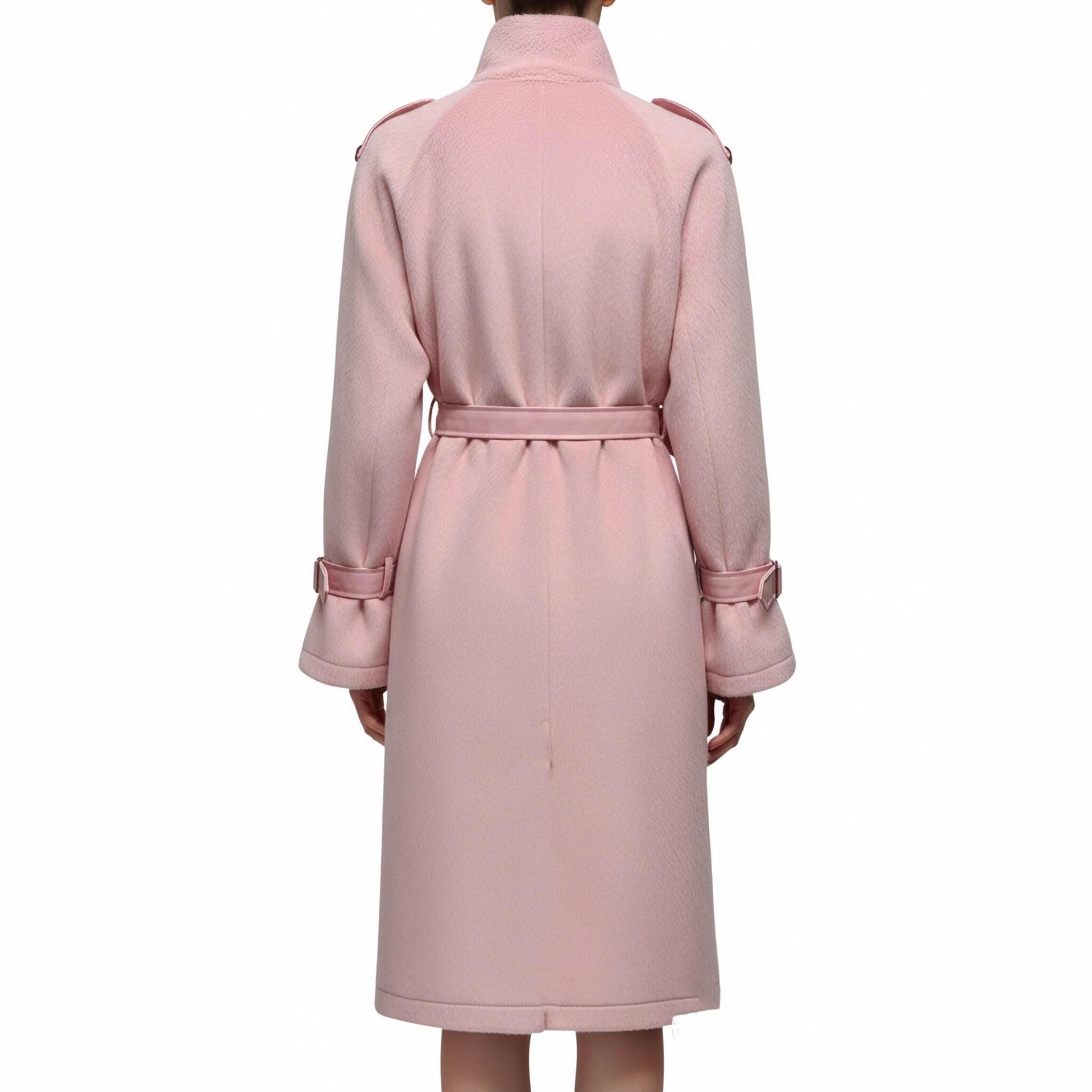 皮草一体外套女2025年秋冬季新款大衣赫本风小个子高级感韩系温柔 - 图1