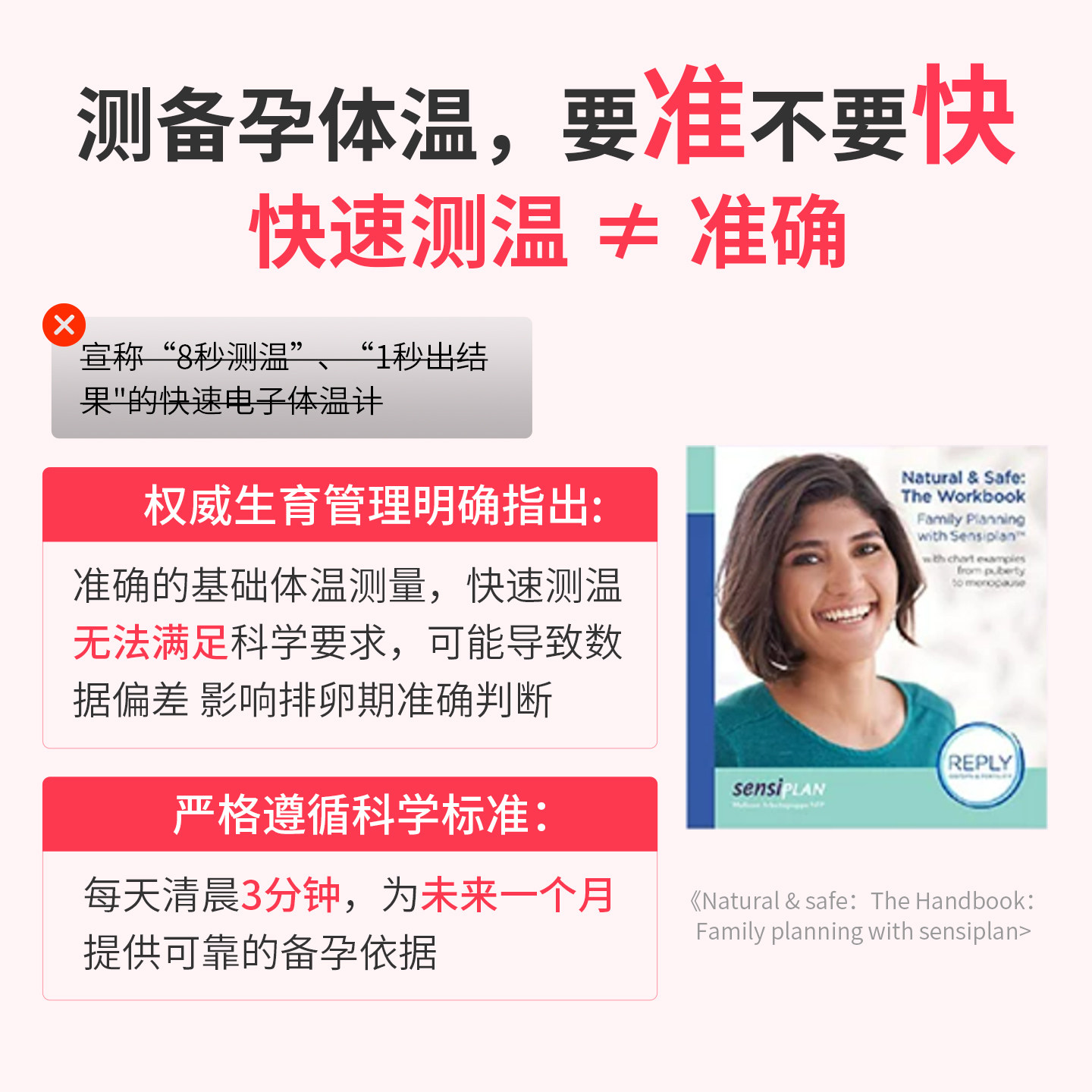 孕橙基础体温计备孕口腔智能电子体温温度计测排卵舌下家医用无汞