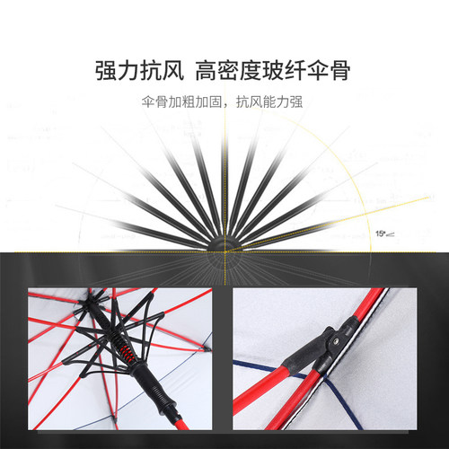 【佩奇塔特】高尔夫防晒伞超大双层户外专用晴雨伞防紫外线遮阳伞 - 图3