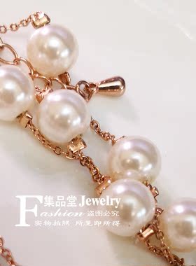 太钢贝壳珍珠韩版不褪色手链独特