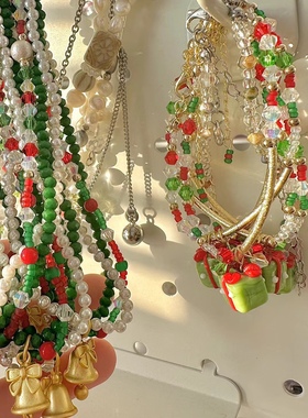 原创设计串珠项链圣诞配饰