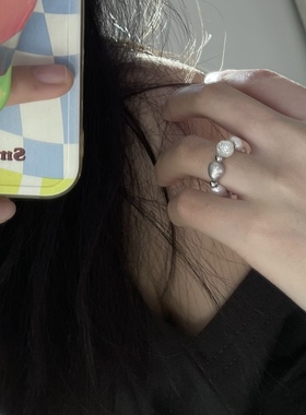 玫瑰窃贼 一加一shop原创串珠项链合金链条小众灰色巴洛克珍珠