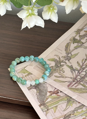 莫奈印象｜一加一shop原创手作串珠弹力手链女蓝绿清新配色春夏