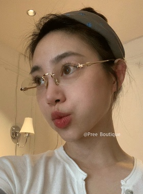 Pree“玫瑰清茶”韩女碎花宽边高颅顶头箍发箍女韩系高级感复古