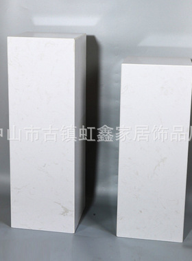 大理石底座客厅酒店样板间雕塑玄关落地岩板花架装饰品摆件展示台