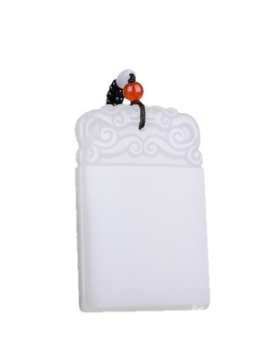 阿富汗玉石吊坠羊脂白玉无事牌 挂件牌子玉石供货