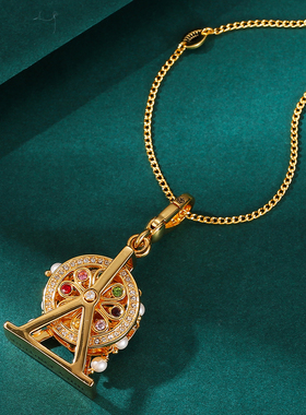 珍珠流苏吊坠项链可旋转摩天轮女