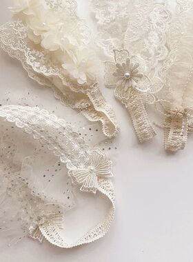Hollow Lace Florwers Cute Baby Headbands Elastic Girl Hair B