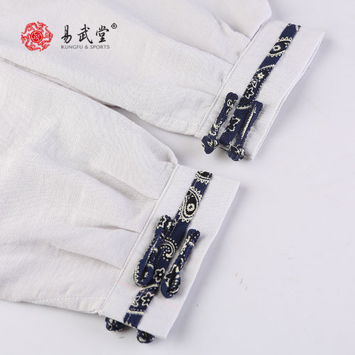 易武堂太极服女棉麻锦太极拳服装春夏秋季男中老年练功功夫服装 - 图3