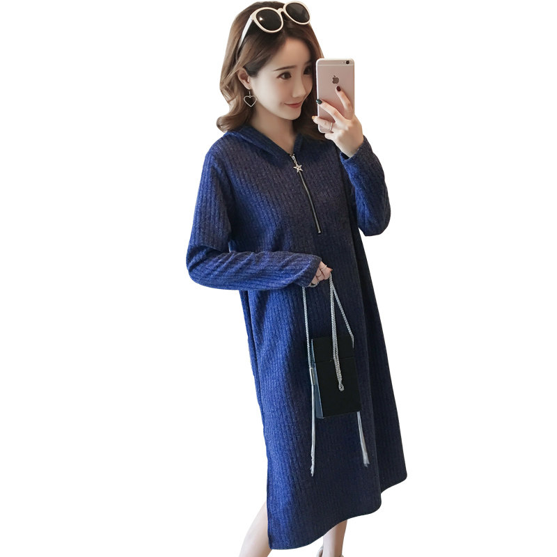 孕妈潮装孕妇春季连衣裙宽松卫衣 himibaby连衣裙