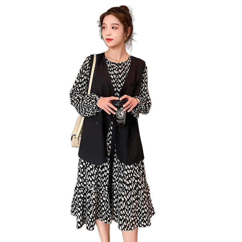 孕妇秋装2021新款潮妈长款连衣裙 himibaby连衣裙