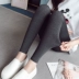 Quần legging bà bầu mặc mùa thu đông 2019 mới quần nâng bụng mùa xuân và mùa thu mẫu phụ nữ thời trang quần bà bầu - Phụ nữ mang thai quần / quần bụng quần bầu ống rộng Phụ nữ mang thai quần / quần bụng