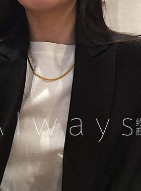 欧美钛钢肯豆不掉色choker蛇骨链