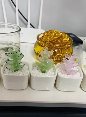淄博博山陶瓷琉璃大观园琉璃盆栽多肉摆件源头发货淄博特产伴手礼