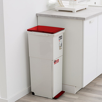 Japan imports the ASVEL double-decker kitchen trash can home toilet pedalling upper and lower dustbin trash racks