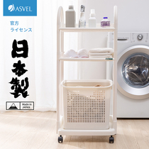3084-Japan Import of ASVEL Dirty Clothes Basket Dirty Laundry Basket Clothes Basket toilet containing basket Shelve