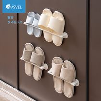 3084-asvel door rear slipper rack Rear Magnetic Suction Slippers Shoes DOOR SHOES Shoes Shoe Rack in the door Shoe shoe holder