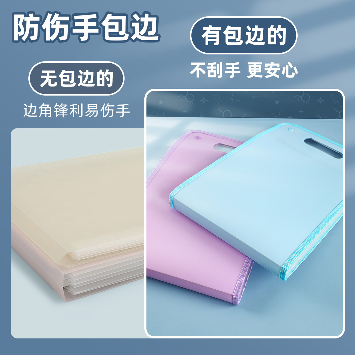 13格风琴包文件夹竖式A4多层中小学生用大容量手提式风琴夹书本资料夹卷子试卷收纳整理神器科目分类文件夹 - 图2