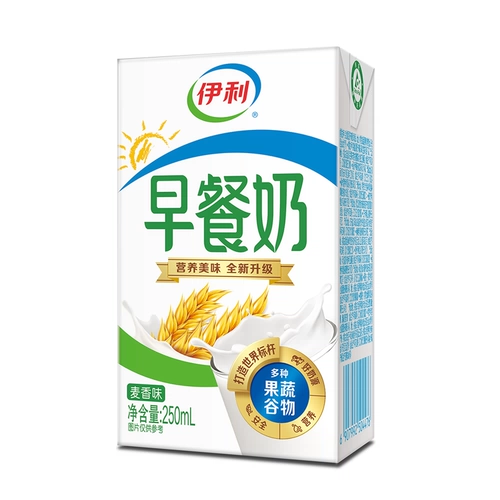 伊利 Молоко молоко молоко, пшеничный вкус молоко 250 мл*16 коробок с цельной коробкой из молочных фруктов, овощей, зернового молока