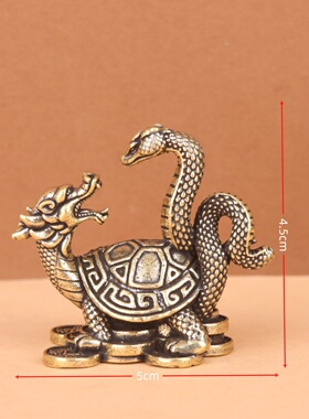 新款黄铜四大神兽摆件客厅茶桌