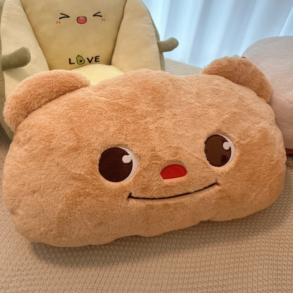 黄油小熊床头靠枕学生宿舍沙发大靠垫可爱玩偶儿童床上软抱枕靠背,淘宝优惠券,粉丝福利购,淘宝优惠卷