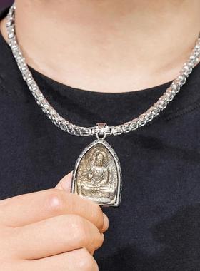 钛钢项链男士高级感中国风佛牌吊坠观音菩萨如来男女礼物国潮挂件