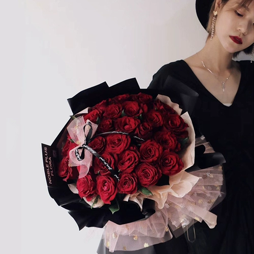 花衣季 Галерея Hepburn Галерея покрытие Ripple Dot Melon Flower Art упаковка цветочный букет Букет марлей