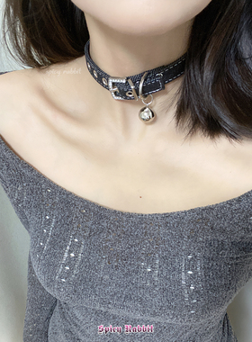 S-Rabbit【售罄不补】牛仔项圈明线布艺辣妹朋克亚文化choker