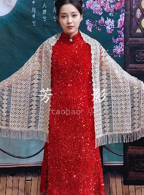 旗袍披肩礼服外搭婚宴喜婆婆外披
