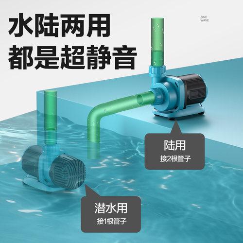 超静音鱼缸水泵鱼池潜水泵小型底吸抽水泵水陆两用循环泵变频水泵-图2