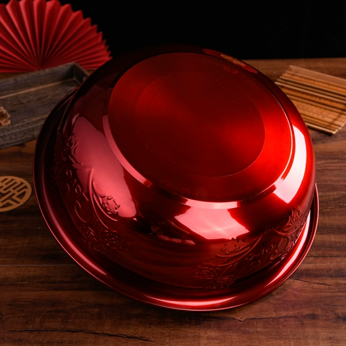 Свадебный бассейн Xiban Пара женских родителей, приданое из нержавеющей стали, красная горшка, приданое, вымывание свадебного мытья бассейн