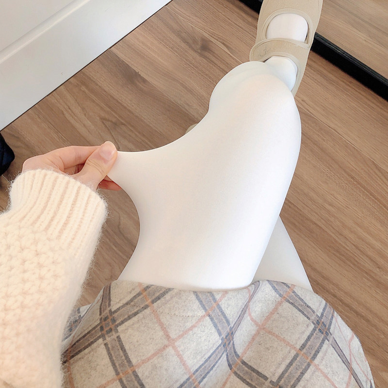 米白色打底裤女外穿秋冬季加绒加厚烟灰色连裤袜保暖白色丝袜踩脚,淘宝优惠券,粉丝福利购,淘宝优惠卷