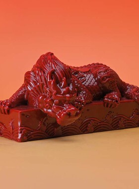 朱砂镇水神兽摆件招财镇宅装饰品朱砂手把件车载中控饰品送礼