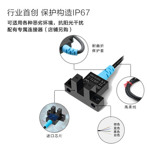 神武SM-44槽型U型光电开关传感器PM-T44/F44/K44/Y44/L44限位感应 - 图2