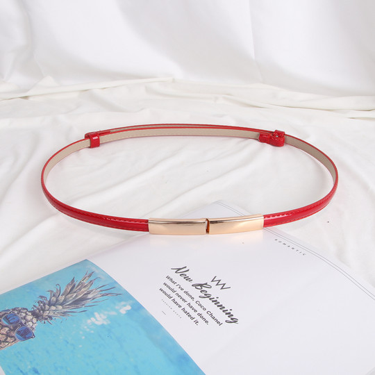 简约百搭女士细腰带时尚百搭装饰小皮带配连衣裙子收腰大衣腰链潮