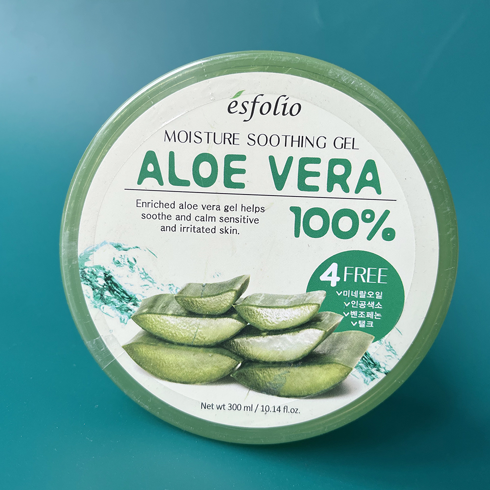 esfolio韩国ALOE VERA 100%芦荟胶抗痘淡印晒后修护补水免洗面膜-图3