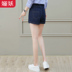 Quần short denim nữ 2019 xuân hè hè mới thời trang Hàn Quốc eo cao là quần lưới mỏng màu đỏ hoang dã - Quần jean jean nữ Quần jean