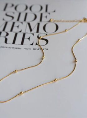 日韩风金色ins小众蛇骨链