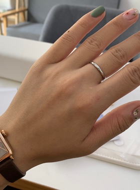 尾戒钛钢彩金光面学生情侣网红