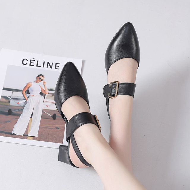 Lingfeng large-size genuine leather women's shoes soft, comfortable and breathable