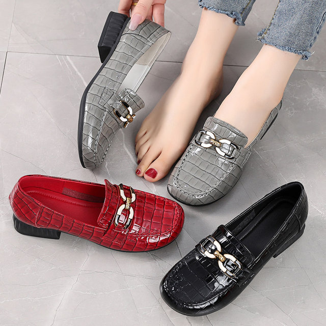 Lingfeng large-size genuine leather women's shoes soft and comfortable