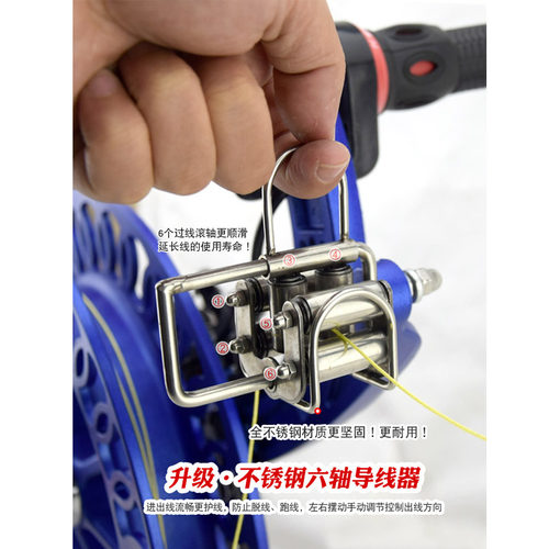 奥月风筝轮六导双导轴承过线器胜利手轮盘背带轮筝友A9变速轮专用 - 图1