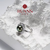Ruan Shi Japan Traceability Special Wilderness 9-10mm Natural Seawater Tahitian Pearl Ring