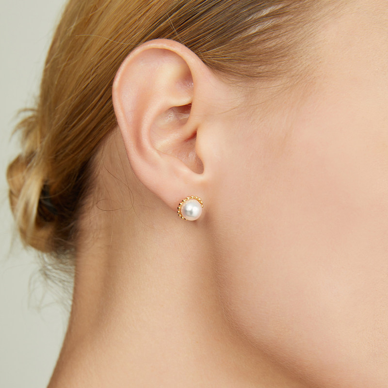 RUANS/阮仕18k金海水akoya珍珠耳钉圆满系列珍珠耳饰日常百搭礼物,淘宝优惠券,粉丝福利购,淘宝优惠卷