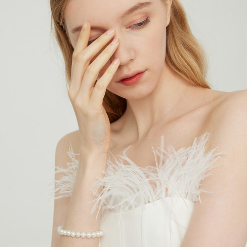 RUANS/阮仕珍珠手链女流年天然淡水珍珠高亮串珠手链极简少女正品 - 图1