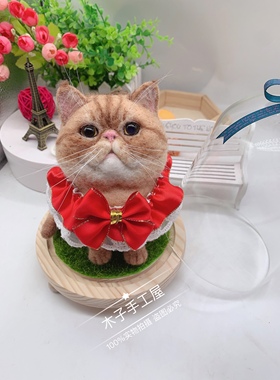 羊毛毡纯手工照片来图定制微景观