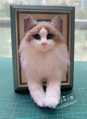 相框景观摆件照片纯手工玩偶